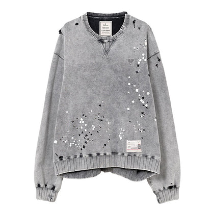 Maison MIHARA YASUHIRO Embellished Bleached Sweatshirt A15PO562