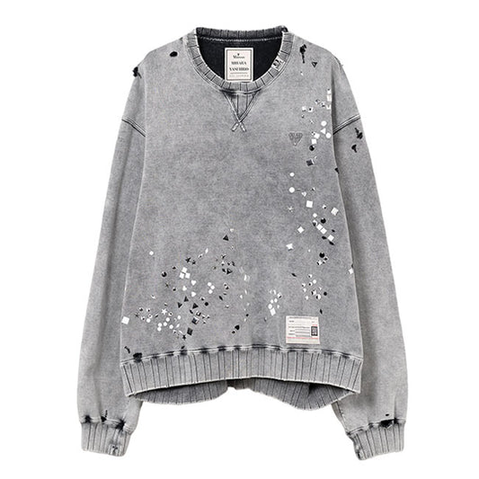 Maison MIHARA YASUHIRO Embellished Bleached Sweatshirt A15PO562