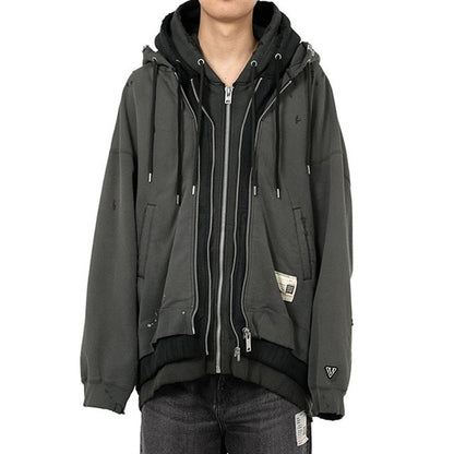 Maison MIHARA YASUHIRO メゾンミハラヤスヒロ トリプルレイヤード フーディー スウェットジャケット A15PK581