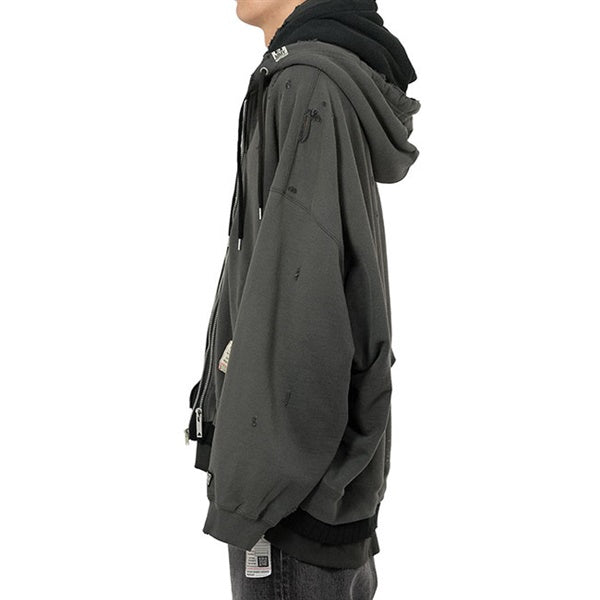 Maison MIHARA YASUHIRO メゾンミハラヤスヒロ トリプルレイヤード フーディー スウェットジャケット A15PK581