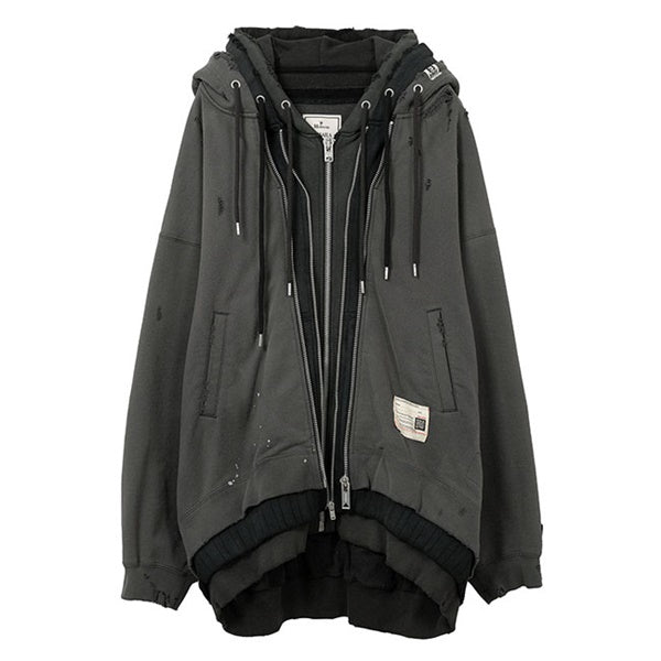 Maison MIHARA YASUHIRO メゾンミハラヤスヒロ トリプルレイヤード フーディー スウェットジャケット A15PK581