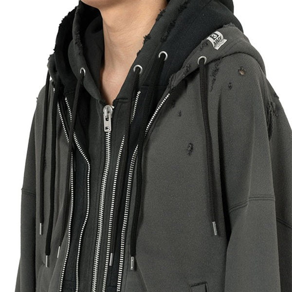 Maison MIHARA YASUHIRO メゾンミハラヤスヒロ トリプルレイヤード フーディー スウェットジャケット A15PK581