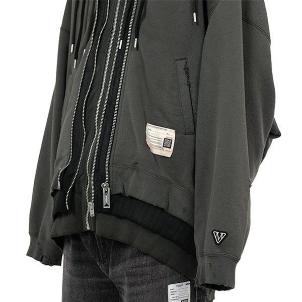 Maison MIHARA YASUHIRO メゾンミハラヤスヒロ トリプルレイヤード フーディー スウェットジャケット A15PK581