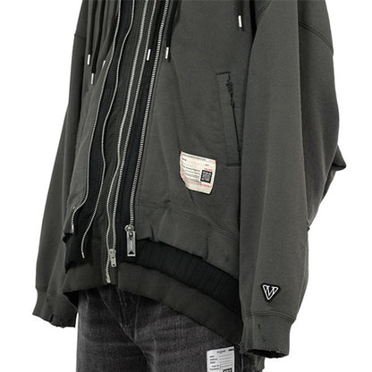 Maison MIHARA YASUHIRO メゾンミハラヤスヒロ トリプルレイヤード フーディー スウェットジャケット A15PK581