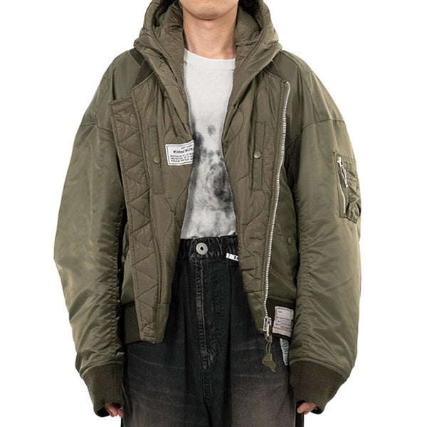 Maison MIHARA YASUHIRO メゾンミハラヤスヒロ オーバーサイズ フード付き MA-1 フライトジャケット A15BL062