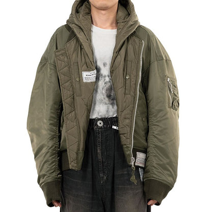 Maison MIHARA YASUHIRO メゾンミハラヤスヒロ オーバーサイズ フード付き MA-1 フライトジャケット A15BL062