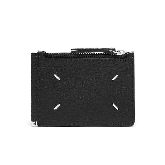 Maison Margiela メゾンマルジェラ グレインレザー マネークリップ付き 二つ折り 財布 SA1UI0022 P4455 **