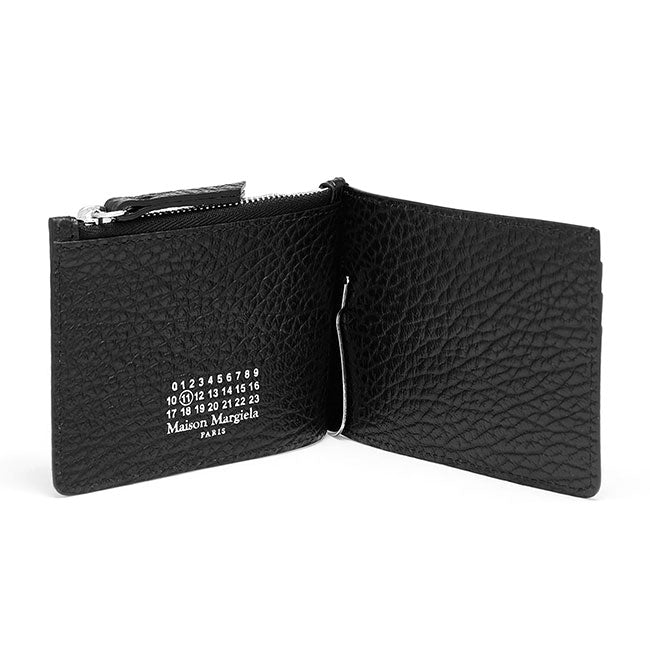 Maison Margiela メゾンマルジェラ グレインレザー マネークリップ付き 二つ折り 財布 SA1UI0022 P4455 **