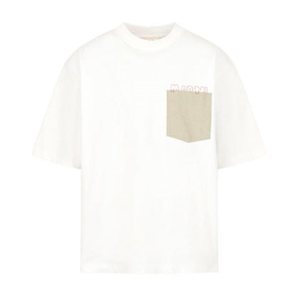 MARNI マルニ 胸ポケット ロゴ刺繍Tシャツ HUMU0352QS UTC406