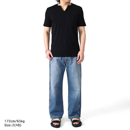 nomiamo ノミアモ スーピマコットン キーネックTシャツ nom-AD **