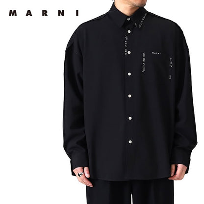 MARNI マルニ トロピカルウール マルニメンディングステッチ パッチワークシャツ CUMU0278S1 UTP771