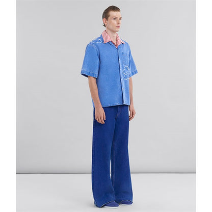 [SALE] MARNI マルニ レッドリボンベルト付き ローライズジーンズ PUJU0019A1 USCU83