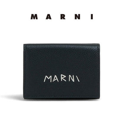 MARNI マルニ メンディングロゴ レザー 三つ折りウォレット PFMI0097U0 P6533 **