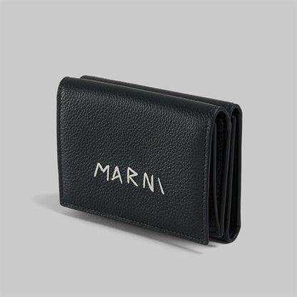 MARNI マルニ メンディングロゴ レザー 三つ折りウォレット PFMI0097U0 P6533 **