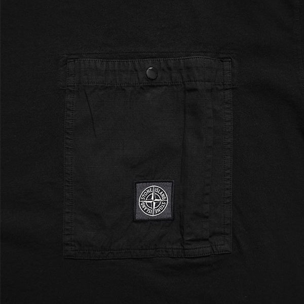 STONE ISLAND ストーンアイランド ガーメントダイ コンパスロゴ 胸ポケット Tシャツ 2100004