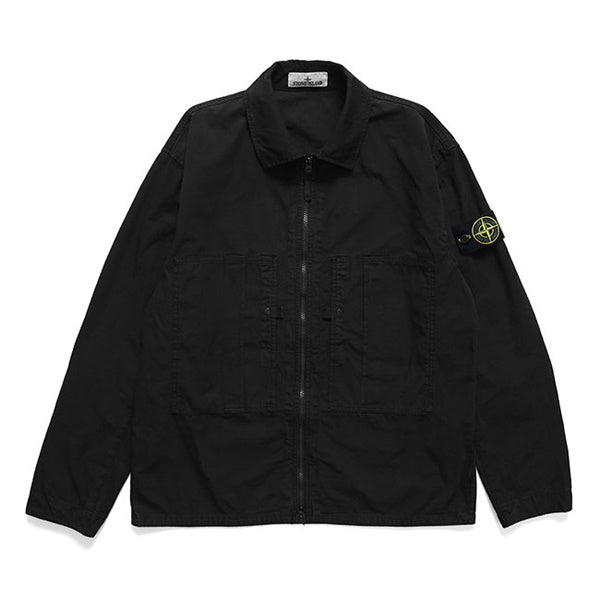 STONE ISLAND ストーンアイランド ガーメントダイ リップストップ ジップアップ オーバーシャツ 1200005