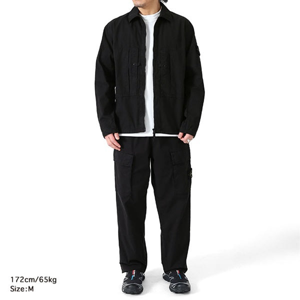 STONE ISLAND ストーンアイランド ガーメントダイ リップストップ ジップアップ オーバーシャツ 1200005