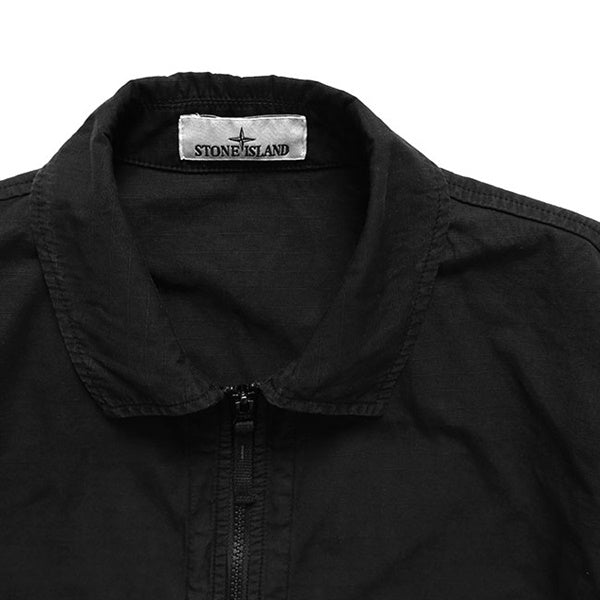 STONE ISLAND ストーンアイランド ガーメントダイ リップストップ ジップアップ オーバーシャツ 1200005
