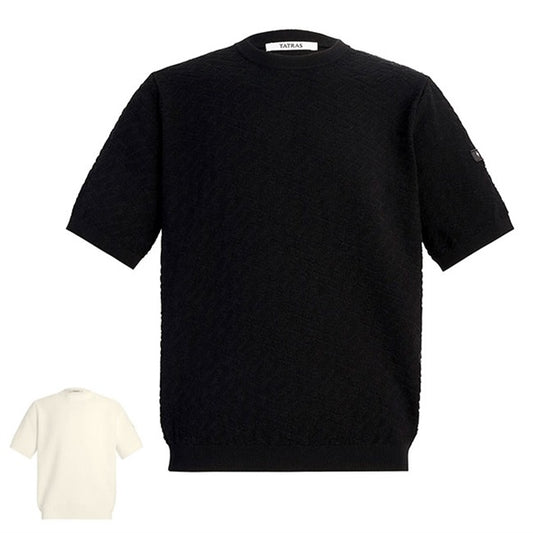 TATRAS タトラス CASTORE カストーレ コットンシルク ジャカード ニットTシャツ 半袖Tシャツ