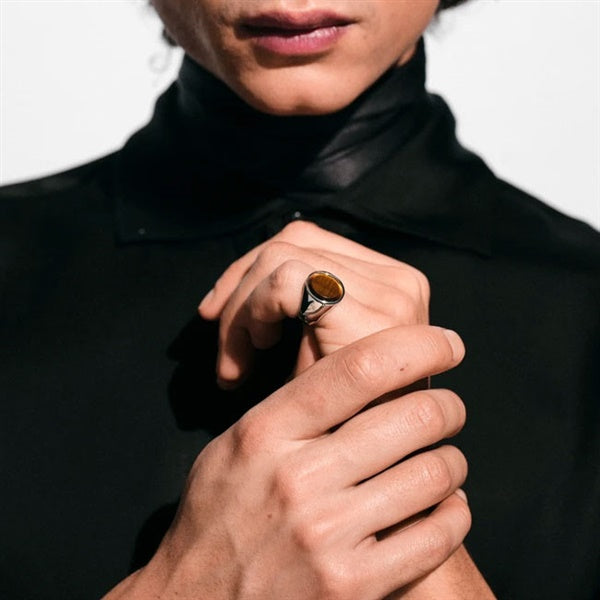 TOMWOOD トムウッド Oval Tiger Eye オーバル タイガーアイ リング 100847 **