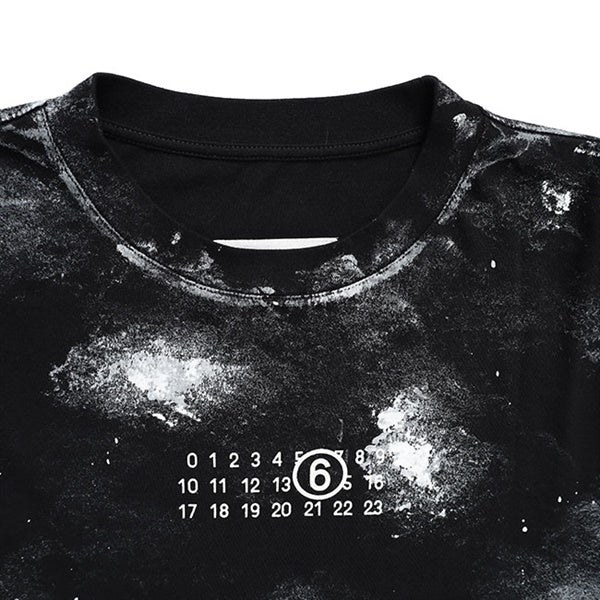 MM6 エムエムシックス メゾンマルジェラ ホワイトペイント ロゴTシャツ SH2GC0039 M20048