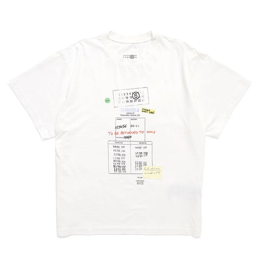 MM6 エムエムシックス メゾンマルジェラ ライブラリー スタンプTシャツ SH0GC0070 M20170