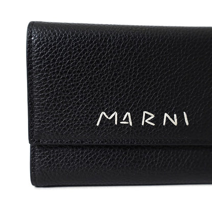 MARNI マルニ ロゴ刺繍 三つ折りレザーウォレット PFMI0105U0 P6533