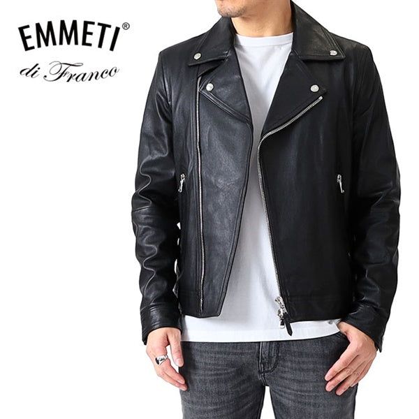 【Add.別注モデル】EMMETI エンメティ GABRIELE ガブリエレ スペシャルラムスキン ダブルライダース レザージャケット
