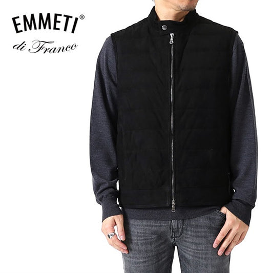 [SALE] EMMETI エンメティ JURI DOWN VEST ユリ スエード ダウンベスト レザーベスト