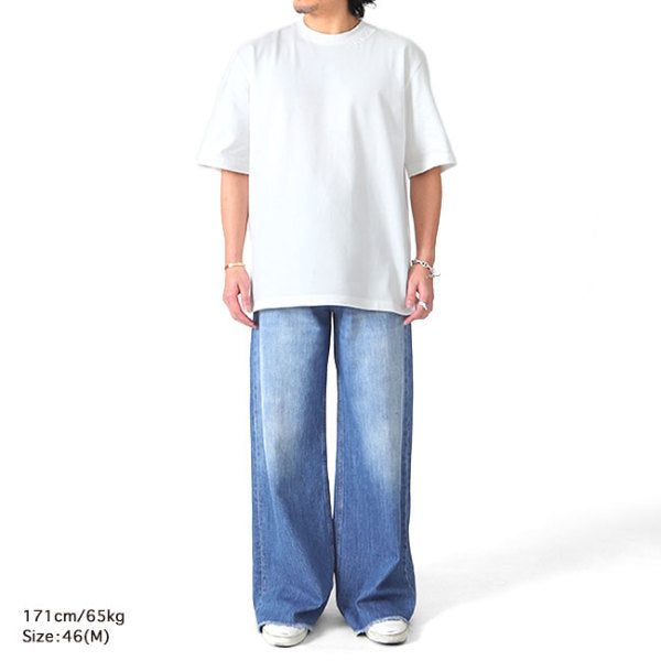 ⭐️正規品新品⭐️マルニ Tシャツ オーシャンブルー 38 M オーバーサイズ MARNI マルニ オーガニックコットン オーバーサイズ ロゴTシャツ