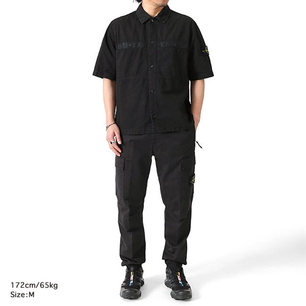 STONE ISLAND ストーンアイランド ブラッシュ加工 コットンキャンバスシャツ K1S151200029 S00WN