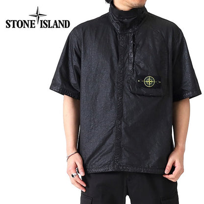STONE ISLAND ストーンアイランド ガーメントダイ ナイロン スタンドカラーシャツ K1S151200028 S0069