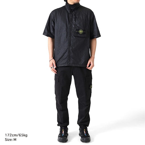 STONE ISLAND ストーンアイランド ガーメントダイ ナイロン スタンドカラーシャツ K1S151200028 S0069