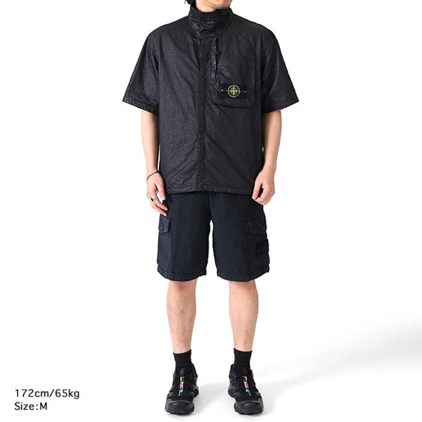 STONE ISLAND ストーンアイランド ガーメントダイ ナイロン スタンドカラーシャツ K1S151200028 S0069