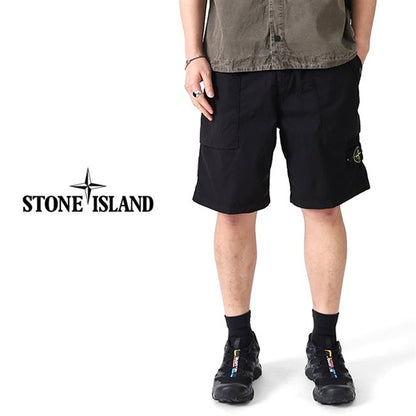 STONE ISLAND ストーンアイランド ガーメントダイ ストレッチコットン バミューダショートパンツ K1S15L100009 S0003 **
