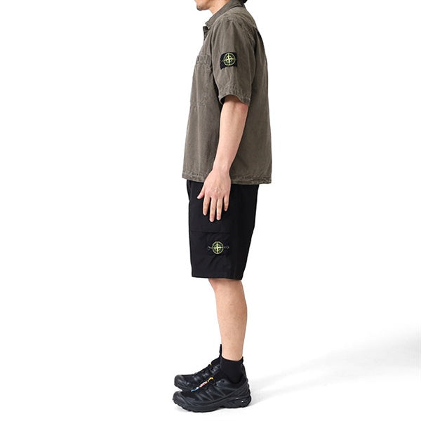 STONE ISLAND ストーンアイランド ガーメントダイ ストレッチコットン バミューダショートパンツ K1S15L100009 S0003 **