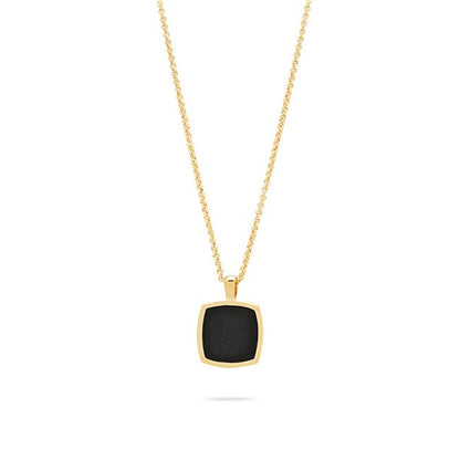 TOMWOOD トムウッド Cushion Pendant Onyx Gold 100363 **