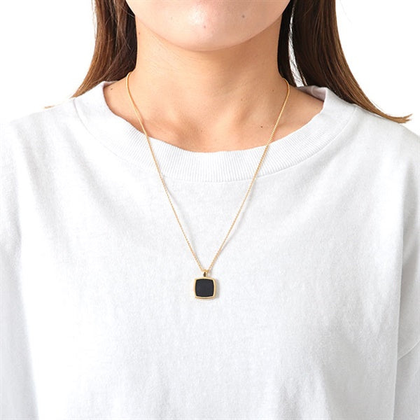 TOMWOOD トムウッド Cushion Pendant Onyx Gold 100363 ゴールド