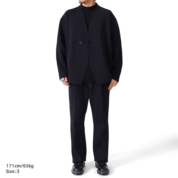 CFCL シーエフシーエル MILAN COLLARLESS DOUBLE BREASTED BOXY JACKET ミラノリブ ノーカラージャケット