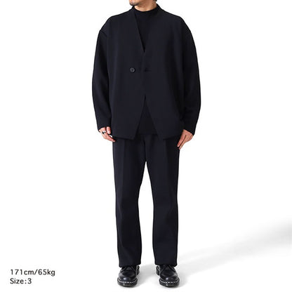 CFCL シーエフシーエル MILAN COLLARLESS DOUBLE BREASTED BOXY JACKET ミラノリブ ノーカラージャケット