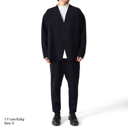 CFCL シーエフシーエル MILAN COLLARLESS DOUBLE BREASTED BOXY JACKET ミラノリブ ノーカラージャケット