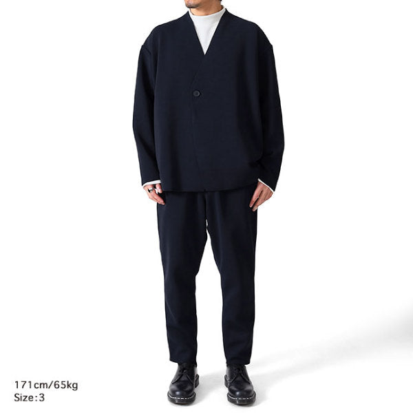 CFCL シーエフシーエル MILAN COLLARLESS DOUBLE BREASTED BOXY JACKET ミラノリブ ノーカラージャケット