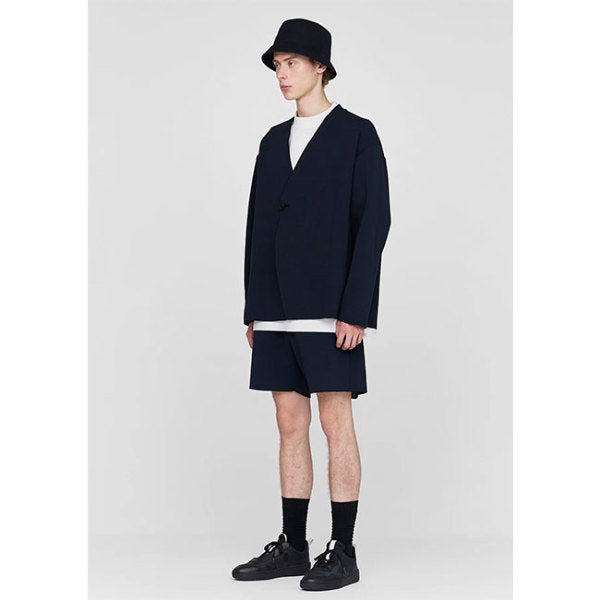 CFCL シーエフシーエル MILAN COLLARLESS DOUBLE BREASTED BOXY JACKET ミラノリブ ノーカラージャケット