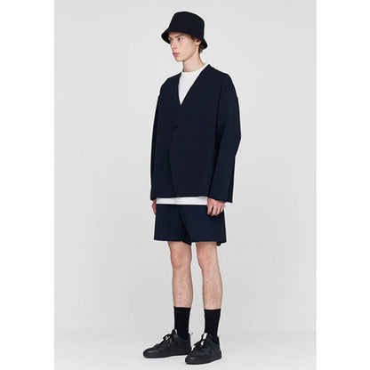 CFCL シーエフシーエル MILAN COLLARLESS DOUBLE BREASTED BOXY JACKET ミラノリブ ノーカラージャケット