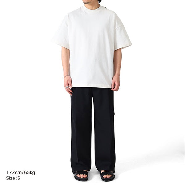 JIL SANDER ジルサンダー ヘビーコットン ショルダーロゴ Tシャツ J22GC0195 J20244