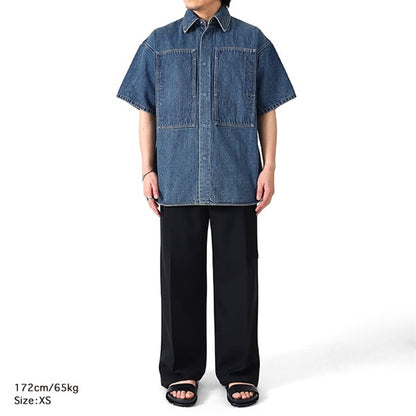 JIL SANDER+ ジルサンダープラス オーバーサイズ ブリーチデニムシャツ J47DL0168 J45291