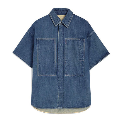 JIL SANDER+ ジルサンダープラス オーバーサイズ ブリーチデニムシャツ J47DL0168 J45291
