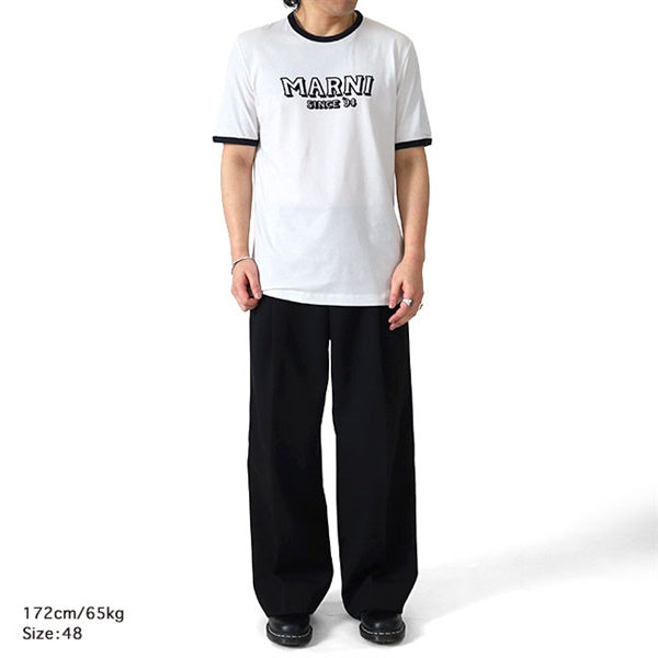 MARNI マルニ ロゴ トリムTシャツ HUMU0198MP USCY91