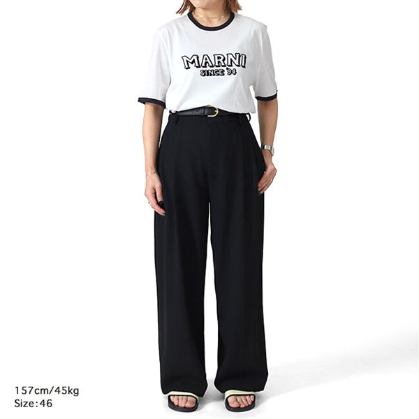 MARNI マルニ ロゴ トリムTシャツ HUMU0198MP USCY91