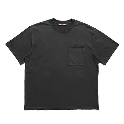 MARNI マルニ Marniパッチ ガーメントダイ 胸ポケット Tシャツ HUMU0358GX USCY94